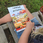 Camping activities book with child 