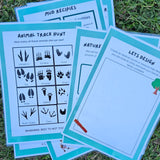 Worksheets with australian outdoor activities 