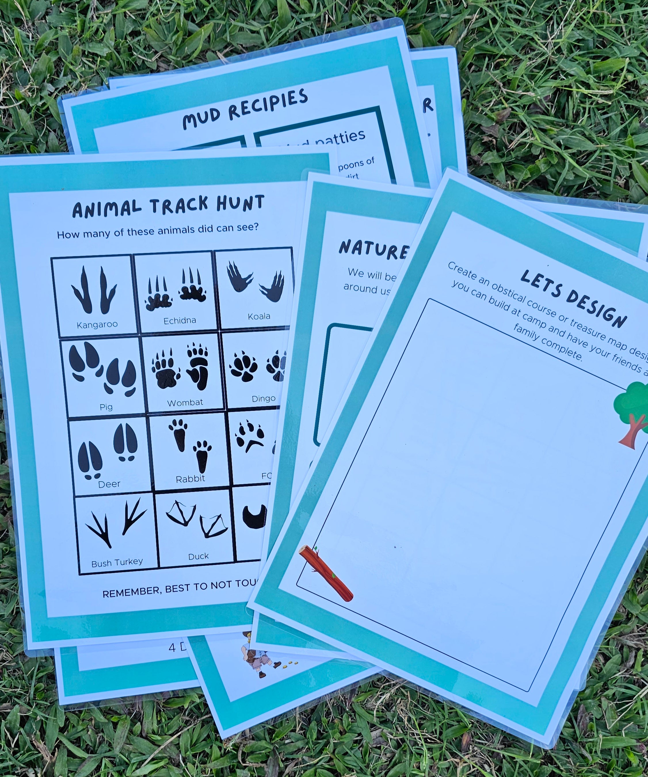 Worksheets with australian outdoor activities 