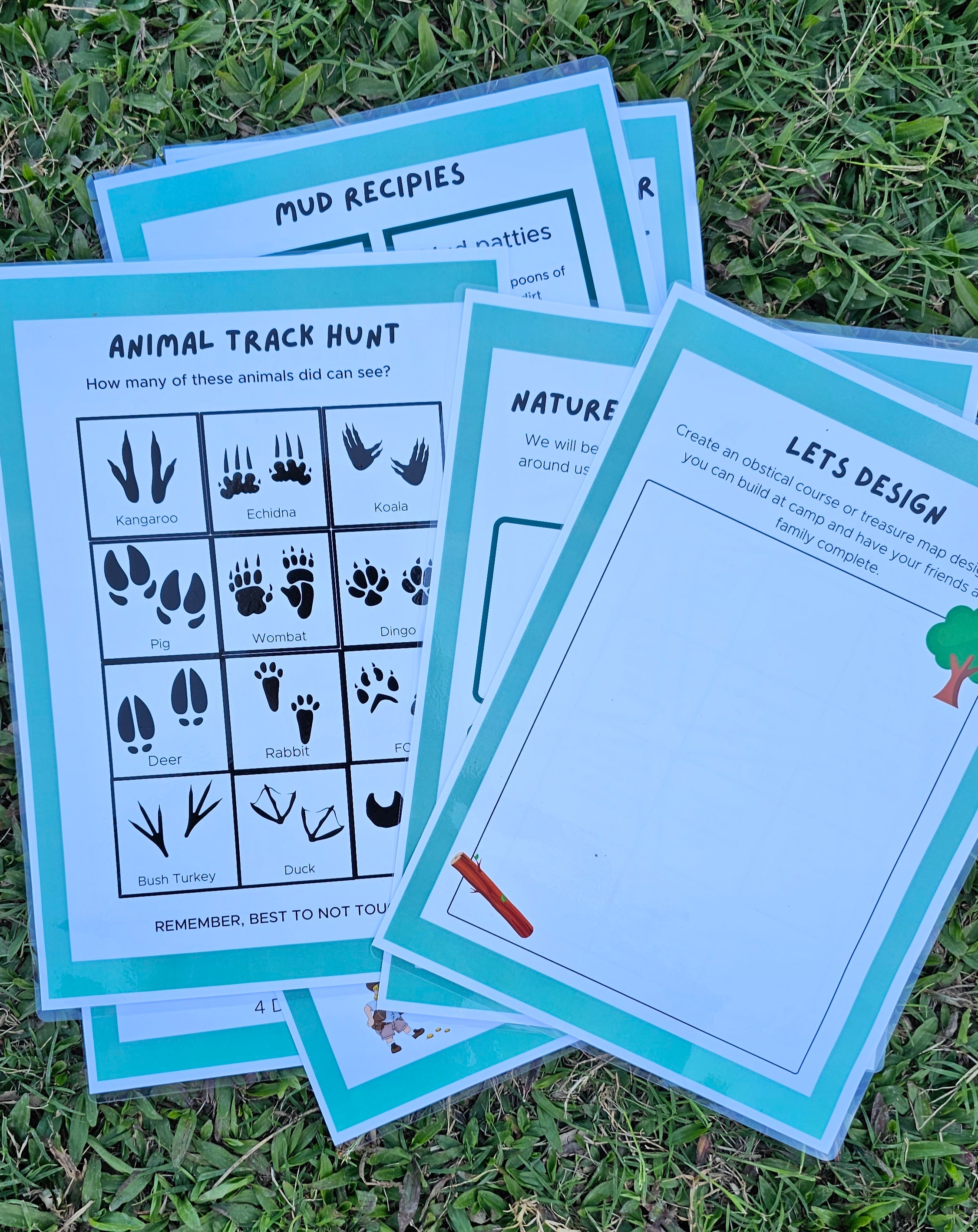 Worksheets with australian outdoor activities 