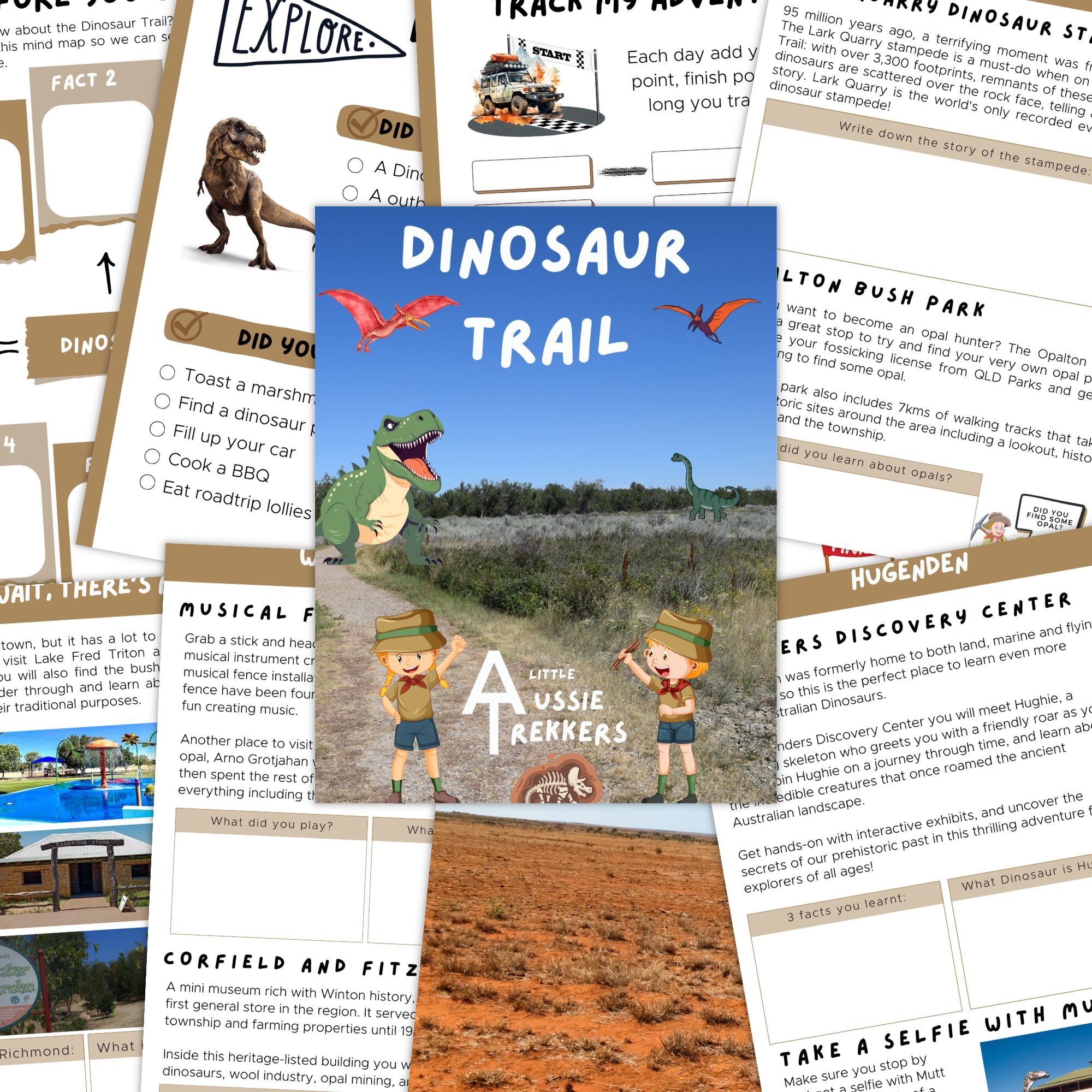 Dinosaur trail journal pages