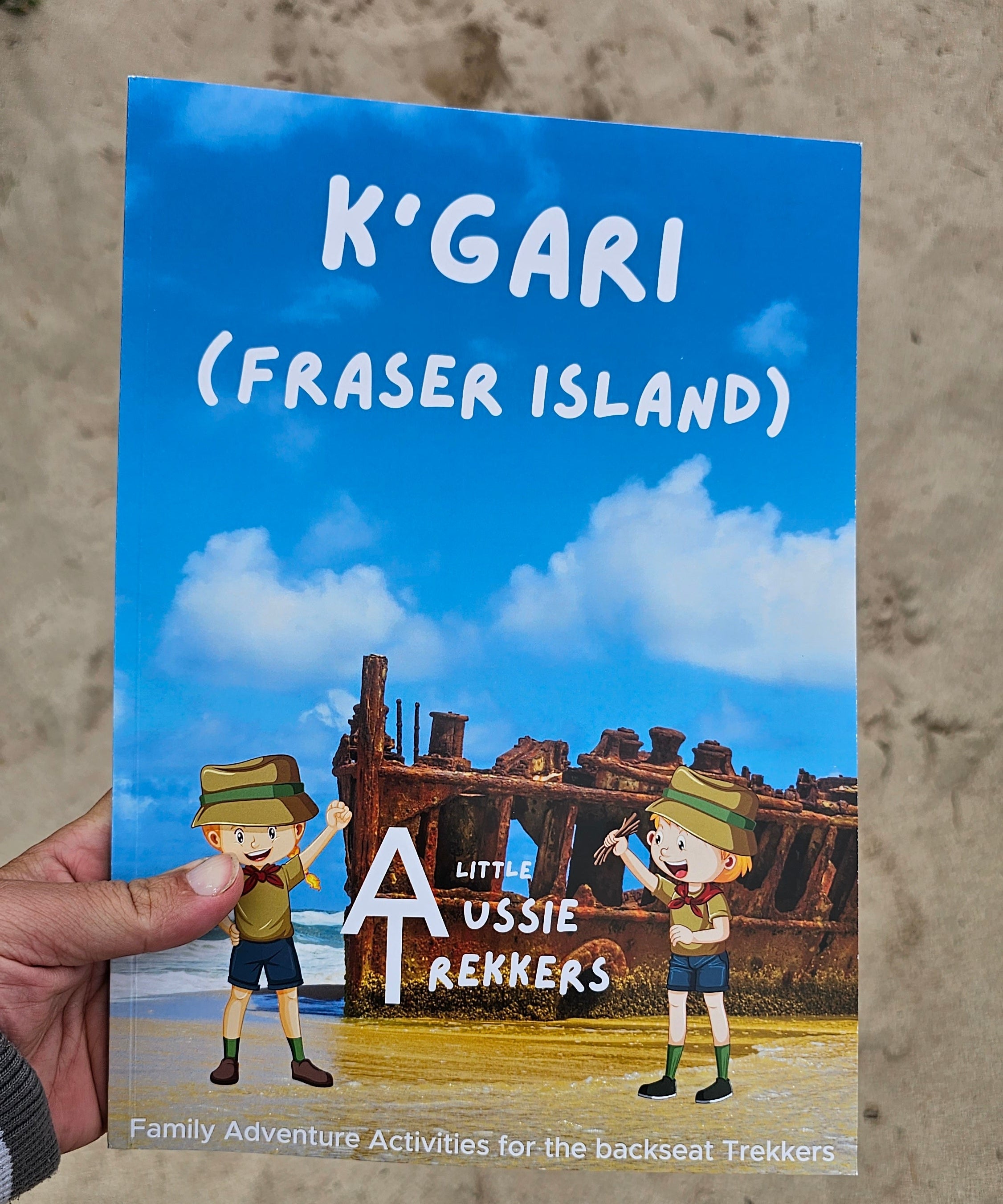 Kgari fraser island activity book being held