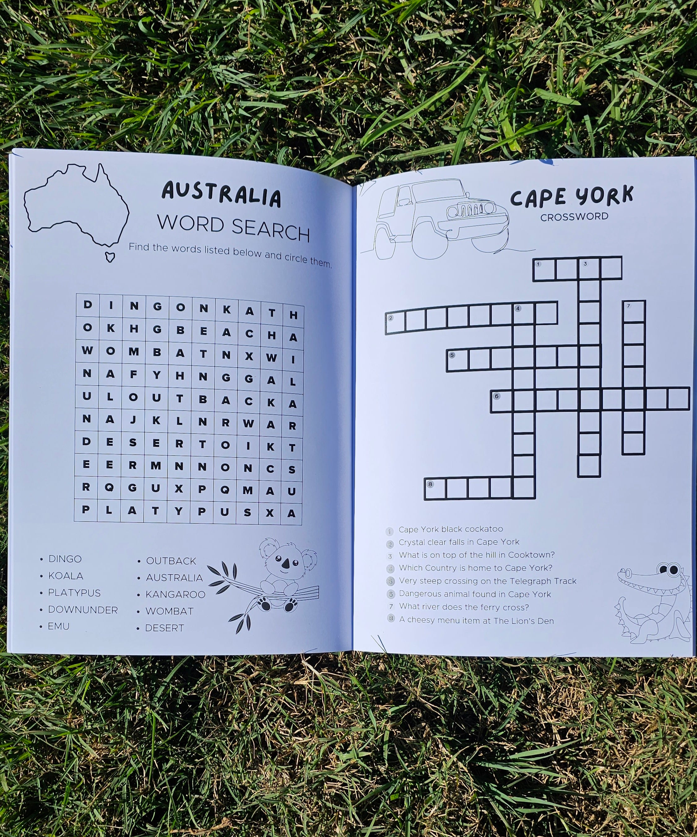 australian road trip activity pages