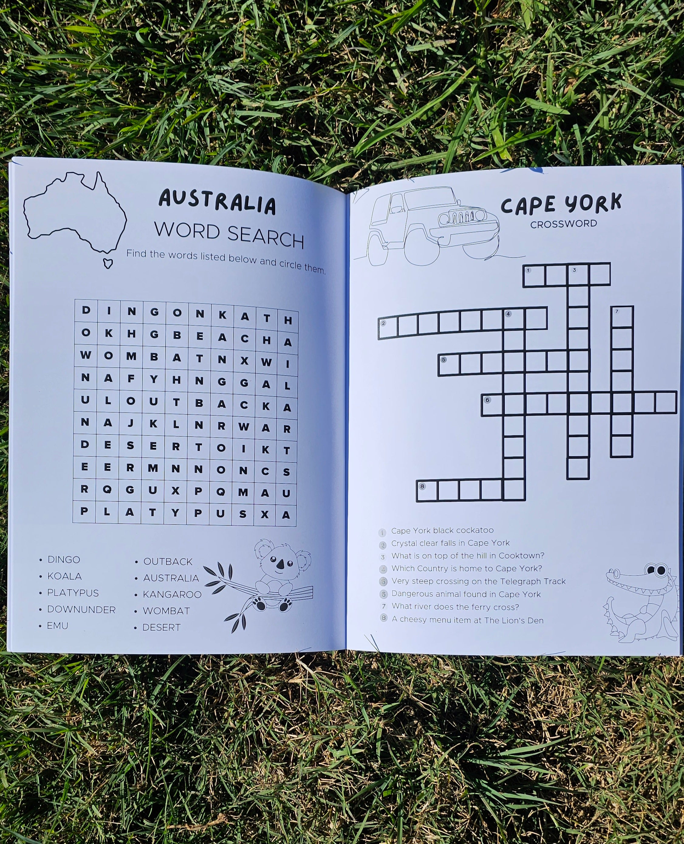 australian road trip activity pages